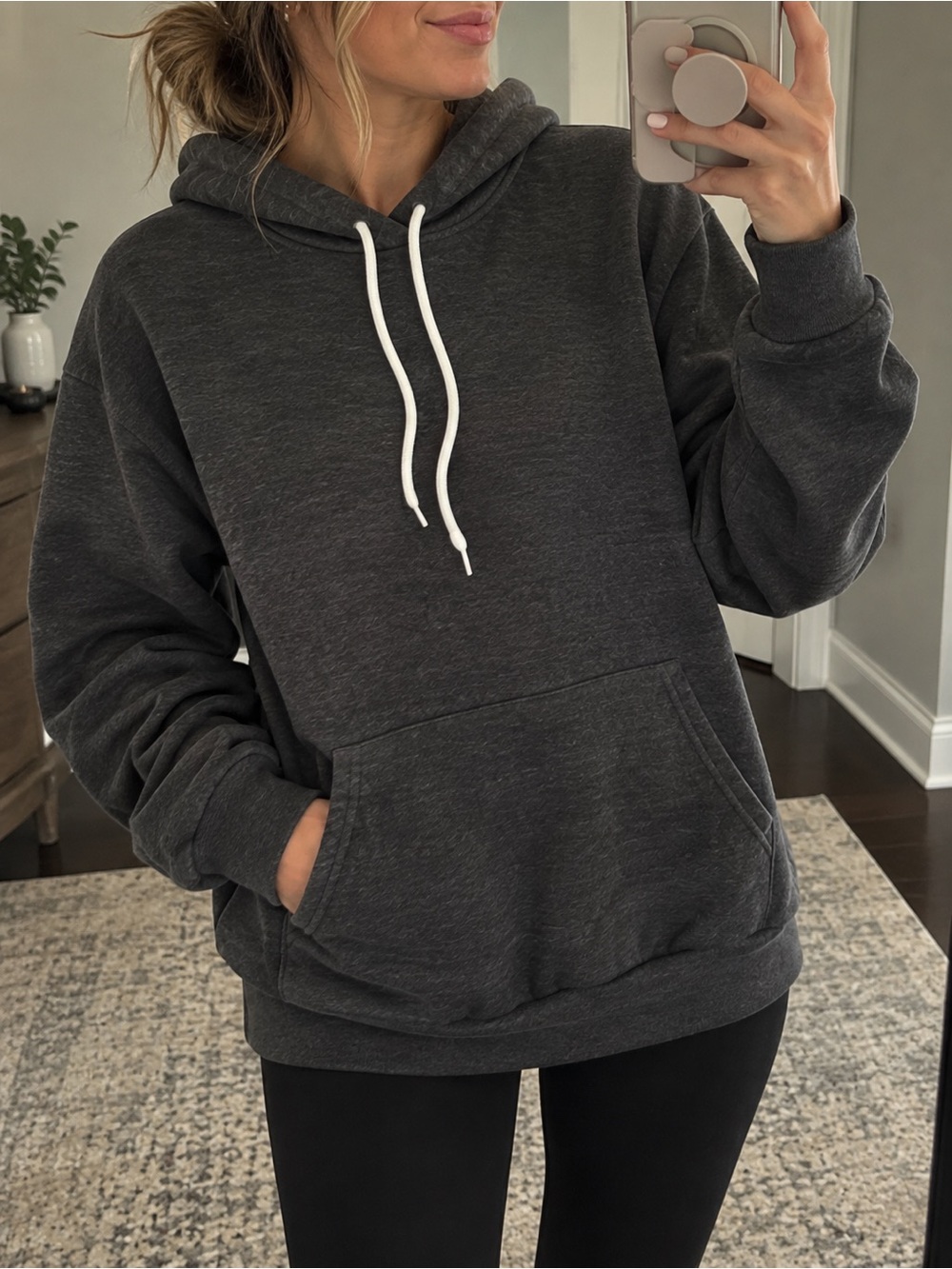 Bella+Canvas Fleece Collection Hoodie Sweatshirt - Charcoal - Unisex XL - New